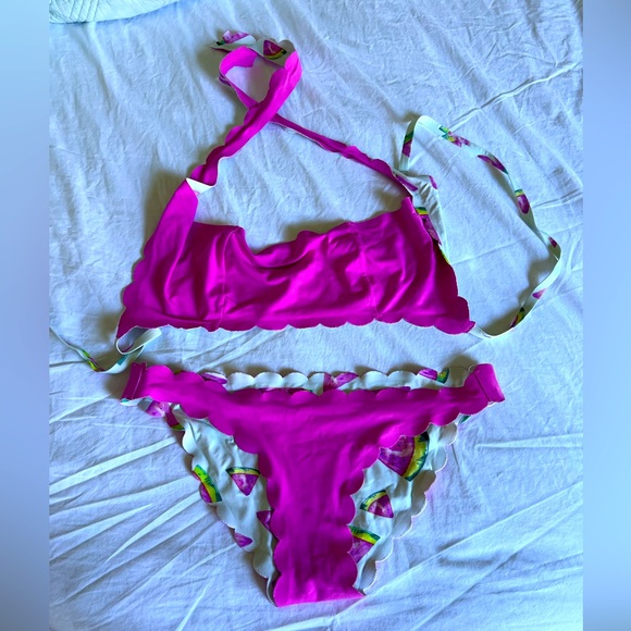 PilyQ Reversible pink and white bikini - Picture 2 of 3